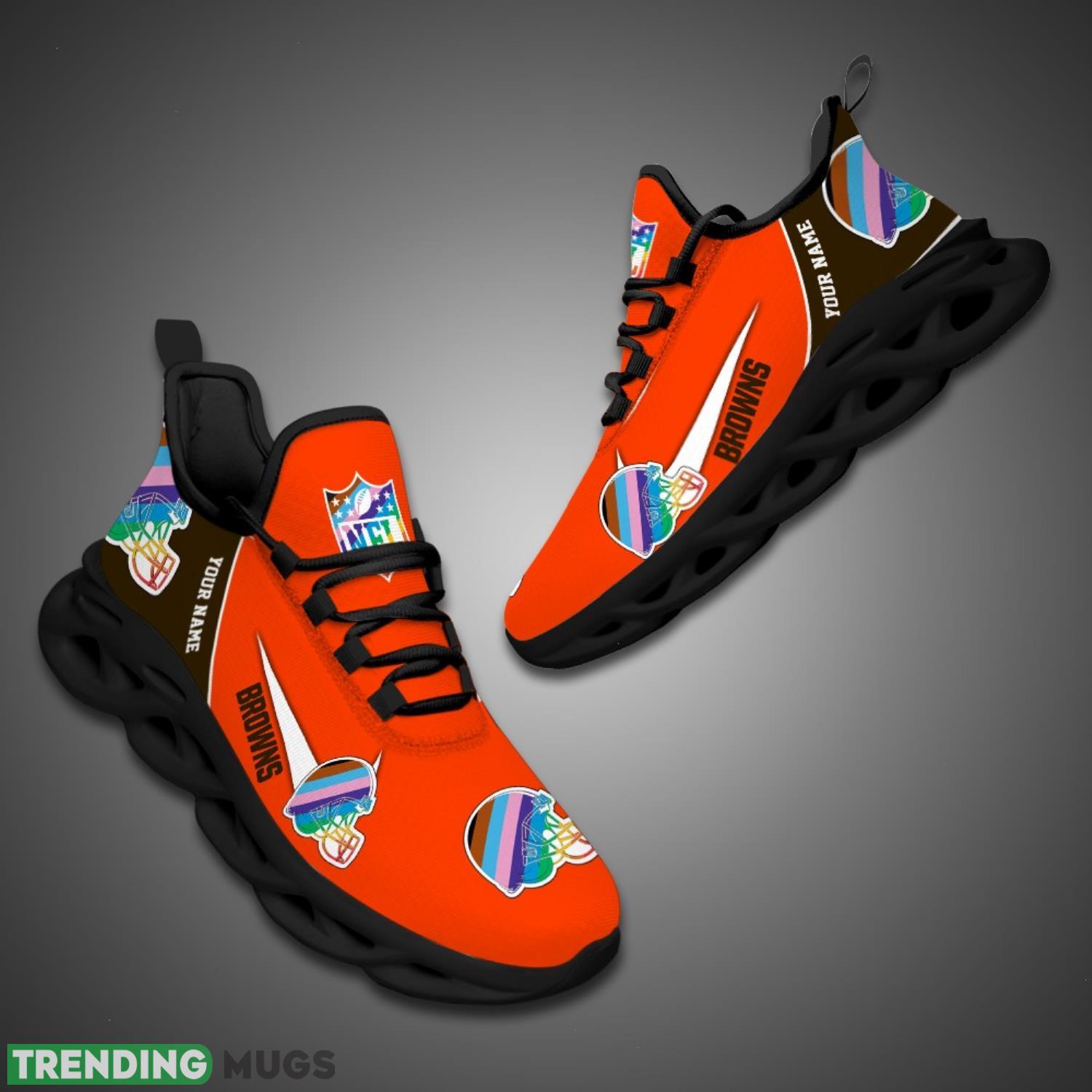Cleveland Browns Personalized Pride Month NFL Max Soul Shoes Custom Name Max Soul Cleveland Browns Personalized Pride Month NFL Max Soul Shoes Custom Name Max Soul
