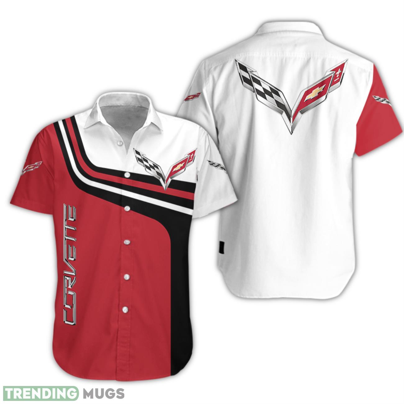 Corvette Button Shirts 3D Printing Hawaiian Shirt Product Photo 1