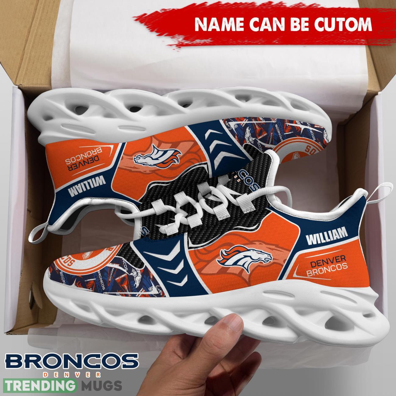 Denver Broncos NFL Custom Name Shoes Max Soul Shoes For Fans Max Soul Denver Broncos NFL Custom Name Shoes Max Soul Shoes For Fans Max Soul