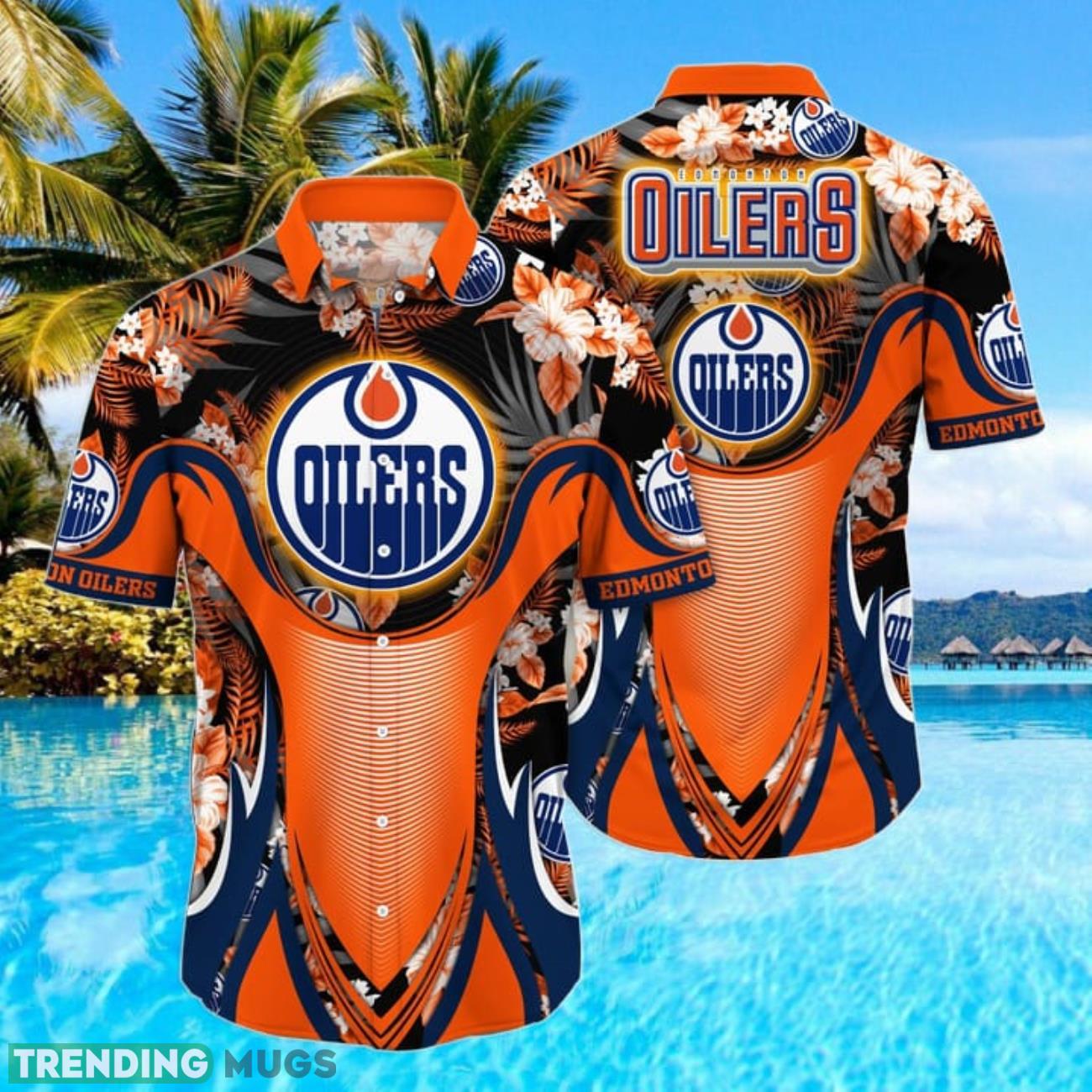 Edmonton Oilers NHL Sport Team Tropical Style Hawaiian Shirt For Fans Product Photo 1 Edmonton Oilers NHL Sport Team Tropical Style Hawaiian Shirt For Fans Product Photo 1