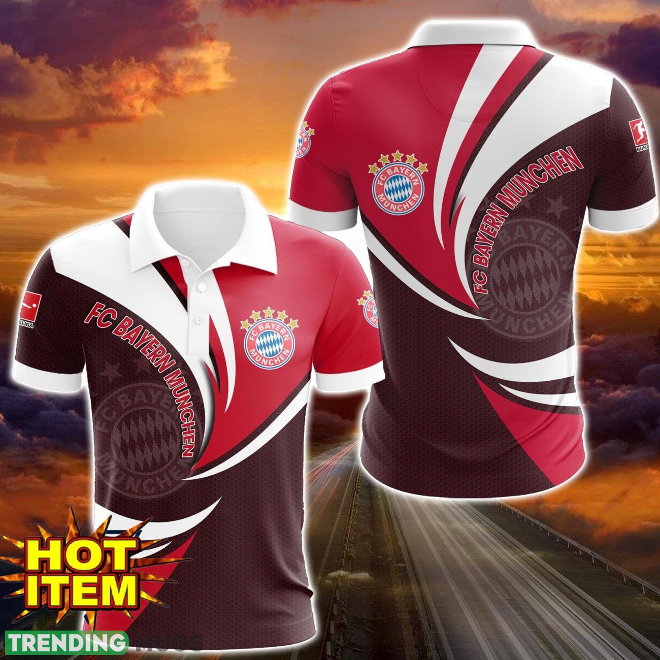 FC Bayern Munchen 3D Printing Polo Shirt Sport Style Gift Product Photo 1 FC Bayern Munchen 3D Printing Polo Shirt Sport Style Gift Product Photo 1