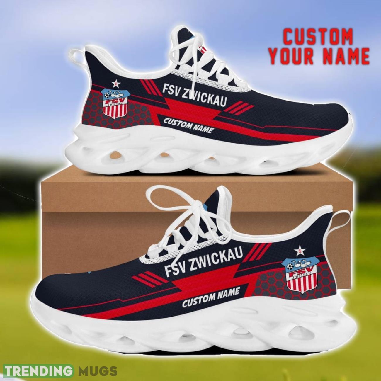 FSV Zwickau Custom Name Max Soul Shoes Personalized Sneakers Gift For Men Women Max Soul FSV Zwickau Custom Name Max Soul Shoes Personalized Sneakers Gift For Men Women Max Soul