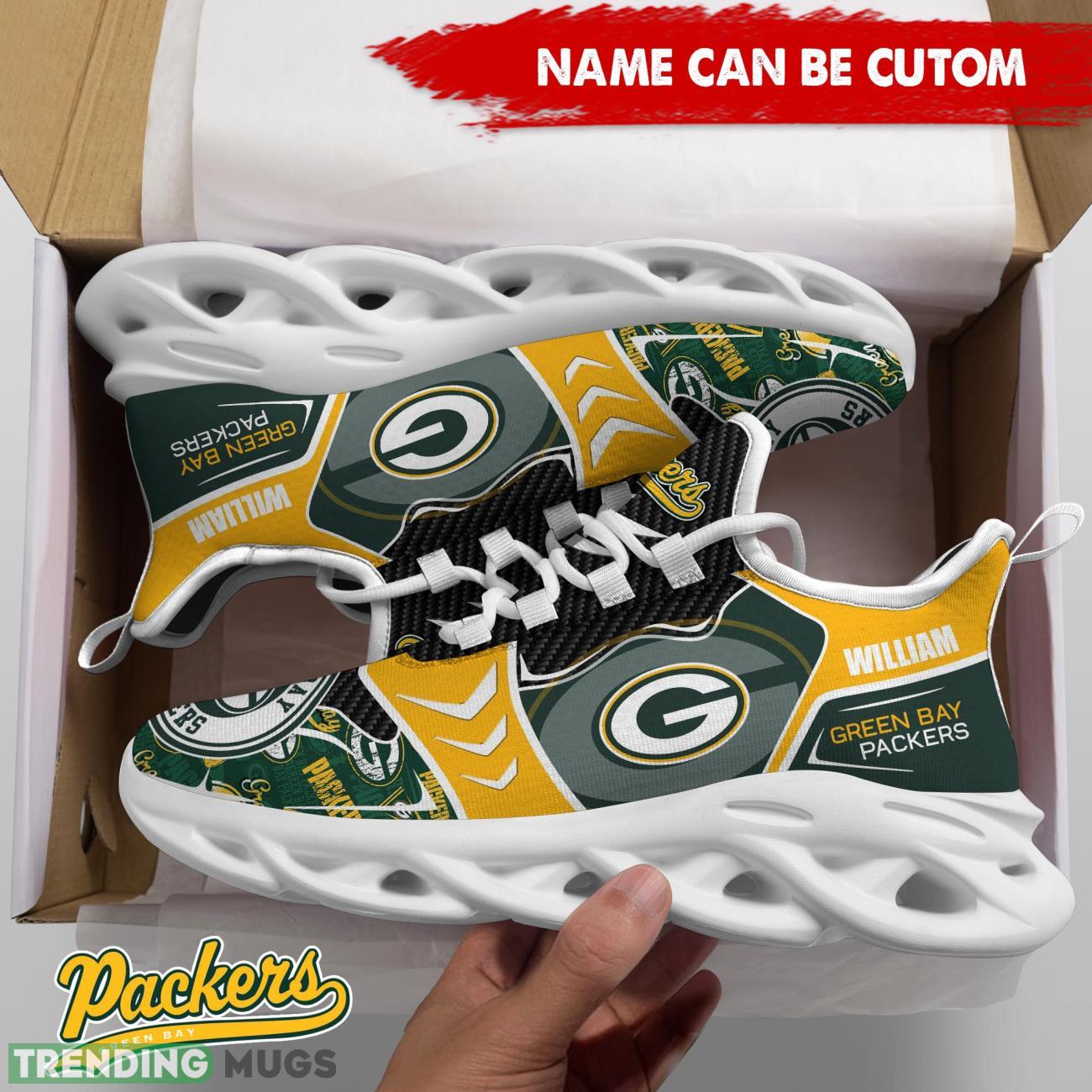 Green Bay Packers NFL Custom Name Shoes Max Soul Shoes For Fans Max Soul Green Bay Packers NFL Custom Name Shoes Max Soul Shoes For Fans Max Soul