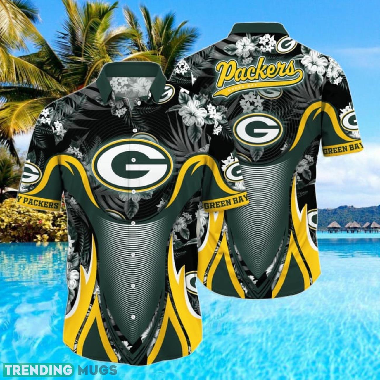 Green Bay Packers NFL Sport Team Tropical Style Hawaiian Shirt For Fans Product Photo 1 Green Bay Packers NFL Sport Team Tropical Style Hawaiian Shirt For Fans Product Photo 1