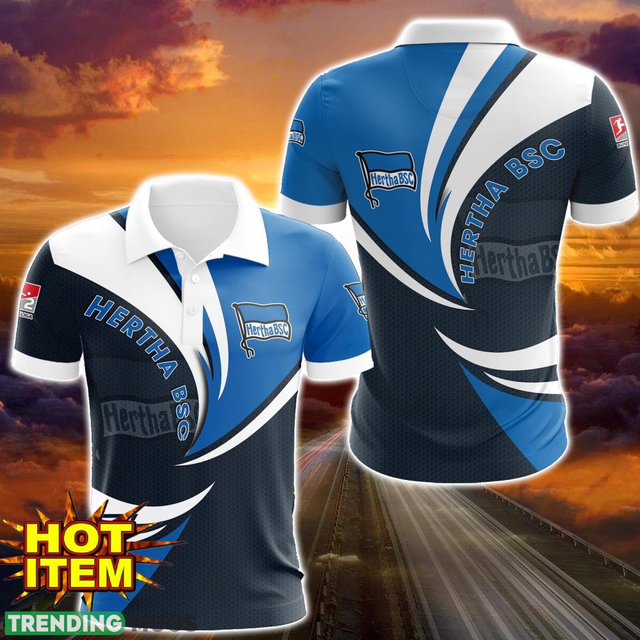 Hertha BSC 3D Printing Polo Shirt Sport Style Gift Product Photo 1 Hertha BSC 3D Printing Polo Shirt Sport Style Gift Product Photo 1