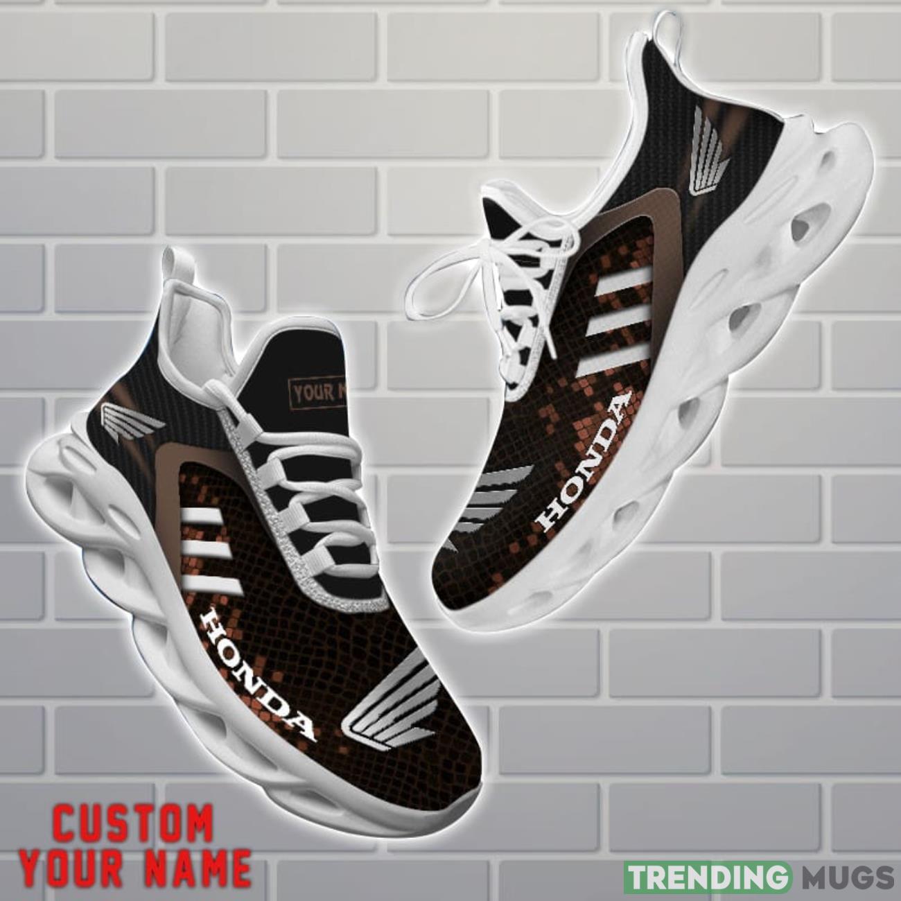 Honda Shoes Brown Square Pattern Custom Name Max Soul Sneakers For Men Women Product Photo 1 Honda Shoes Brown Square Pattern Custom Name Max Soul Sneakers For Men Women Product Photo 1