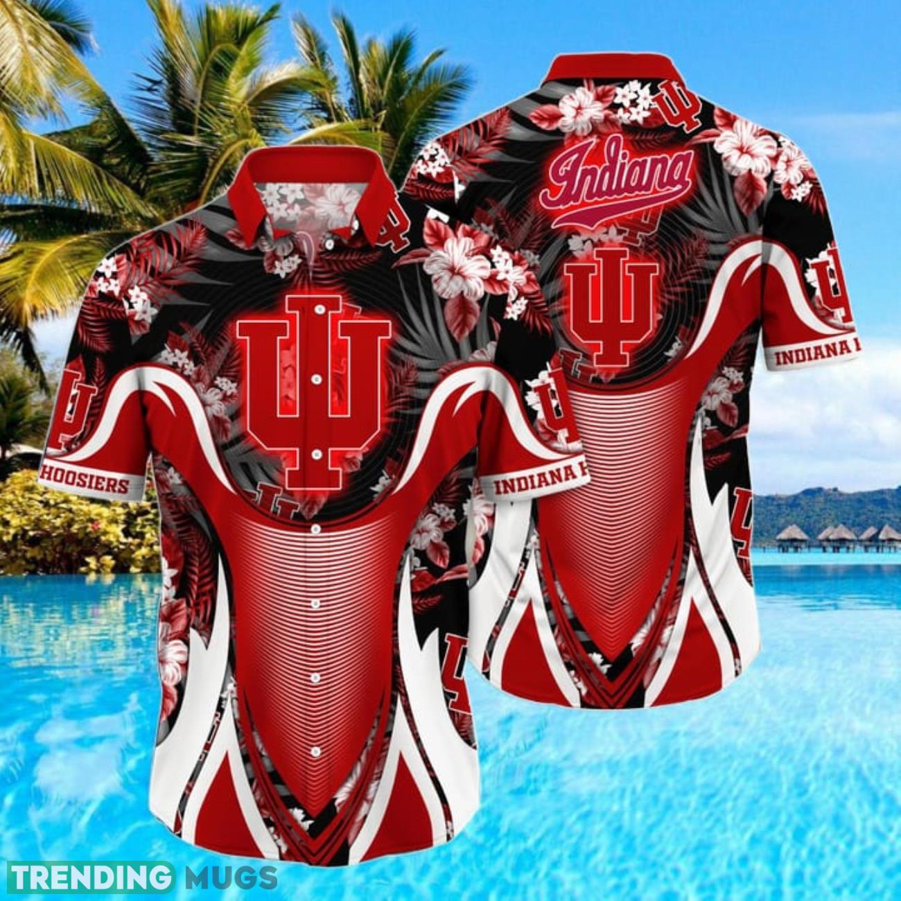 Indiana Hoosiers NCAA3 Sport Team Tropical Style Hawaiian Shirt For Fans Product Photo 1 Indiana Hoosiers NCAA3 Sport Team Tropical Style Hawaiian Shirt For Fans Product Photo 1