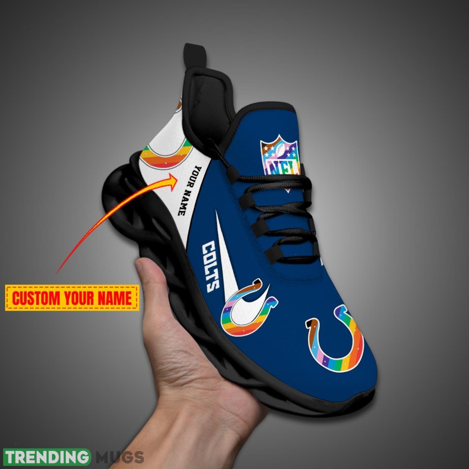 Indianapolis Colts Personalized Pride Month NFL Max Soul Shoes Custom Name Max Soul Indianapolis Colts Personalized Pride Month NFL Max Soul Shoes Custom Name Max Soul