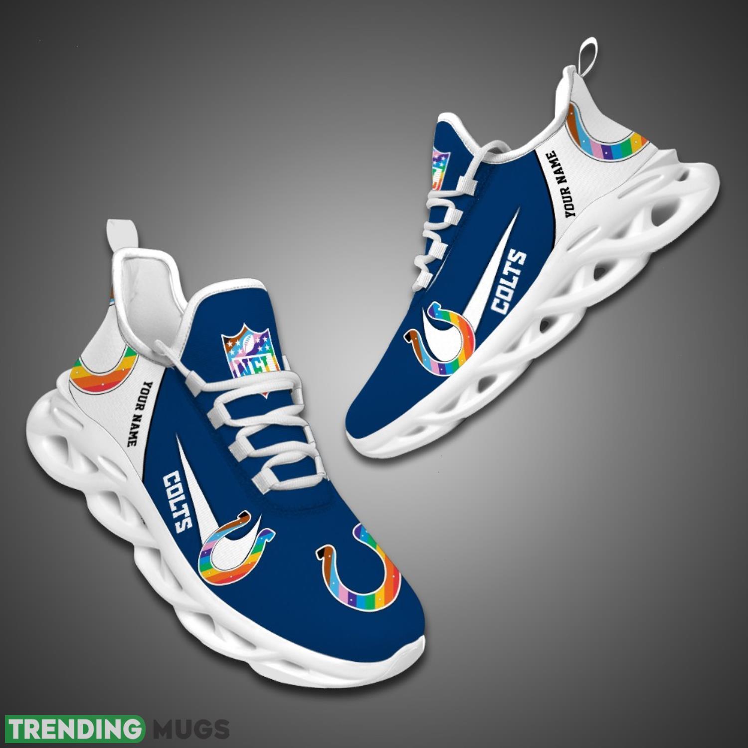 Indianapolis Colts Personalized Pride Month NFL Max Soul Shoes Custom Name Max Soul Indianapolis Colts Personalized Pride Month NFL Max Soul Shoes Custom Name Max Soul