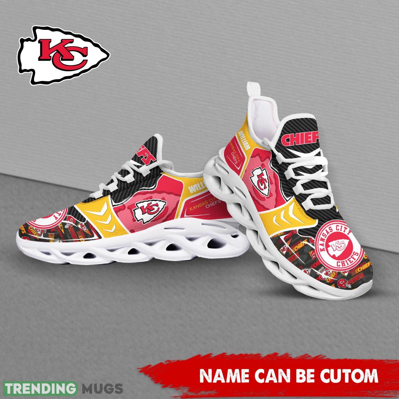 Kansas City Chiefs NFL Custom Name Shoes Max Soul Shoes For Fans Product Photo 1 Kansas City Chiefs NFL Custom Name Shoes Max Soul Shoes For Fans Product Photo 1