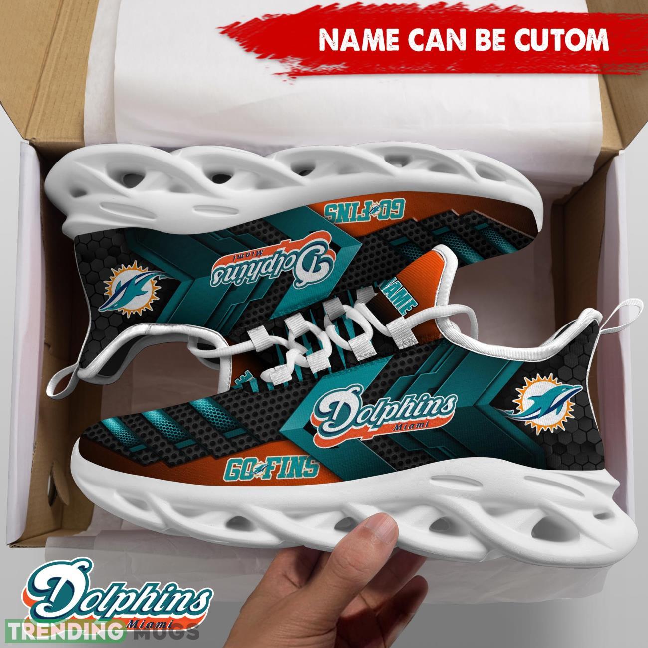 Miami Dolphins NFL Max Soul Shoes Custom Name Sport Shoes Trending Gift Max Soul Miami Dolphins NFL Max Soul Shoes Custom Name Sport Shoes Trending Gift Max Soul