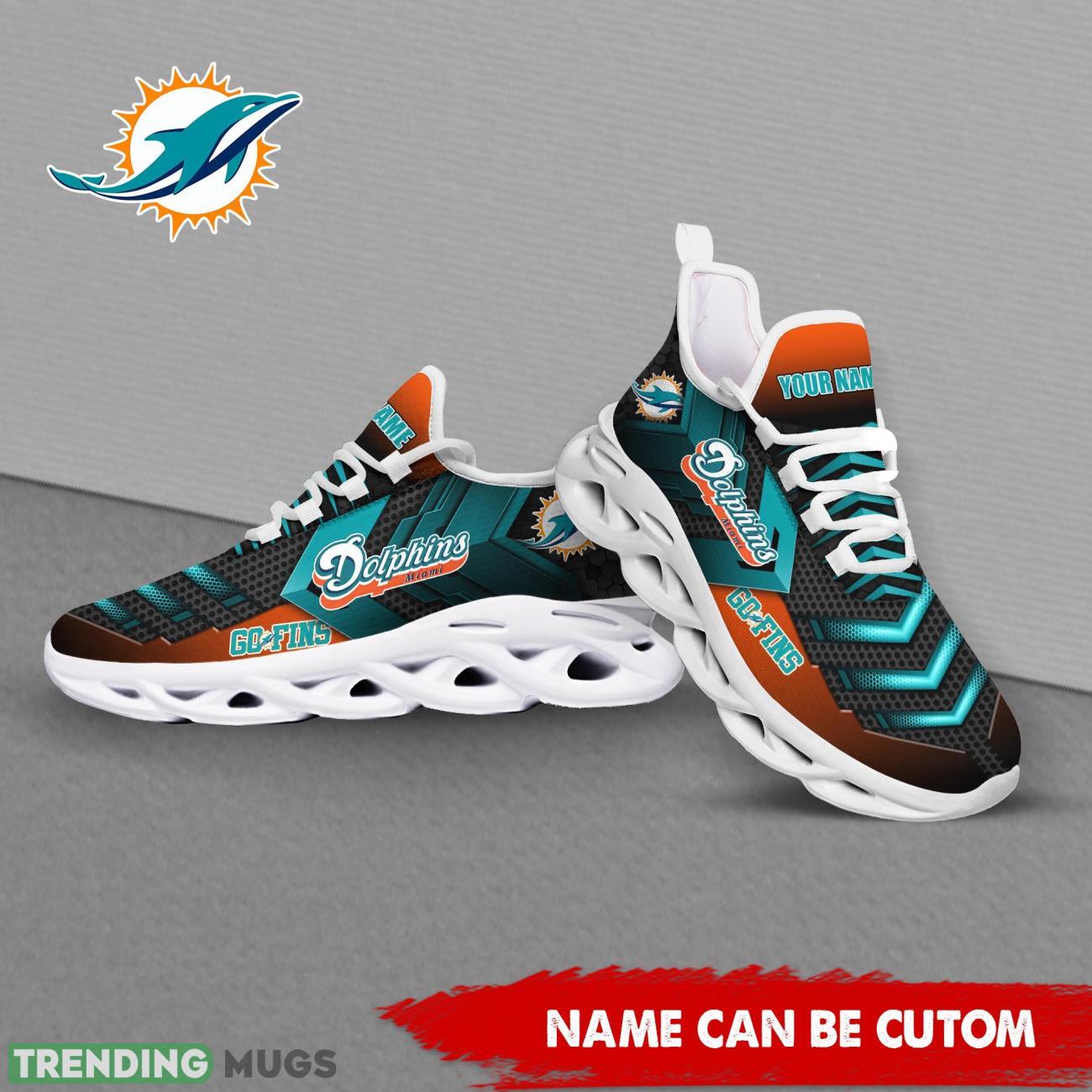 Miami Dolphins NFL Max Soul Shoes Custom Name Sport Shoes Trending Gift Product Photo 1 Miami Dolphins NFL Max Soul Shoes Custom Name Sport Shoes Trending Gift Product Photo 1