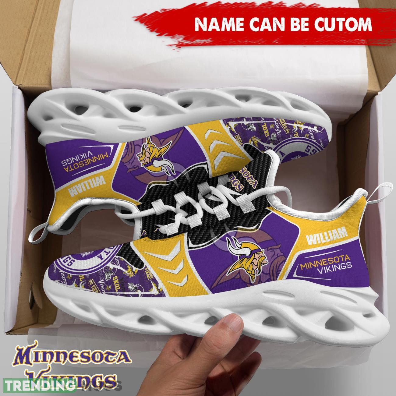 Minnesota Vikings NFL Custom Name Shoes Max Soul Shoes For Fans Max Soul Minnesota Vikings NFL Custom Name Shoes Max Soul Shoes For Fans Max Soul
