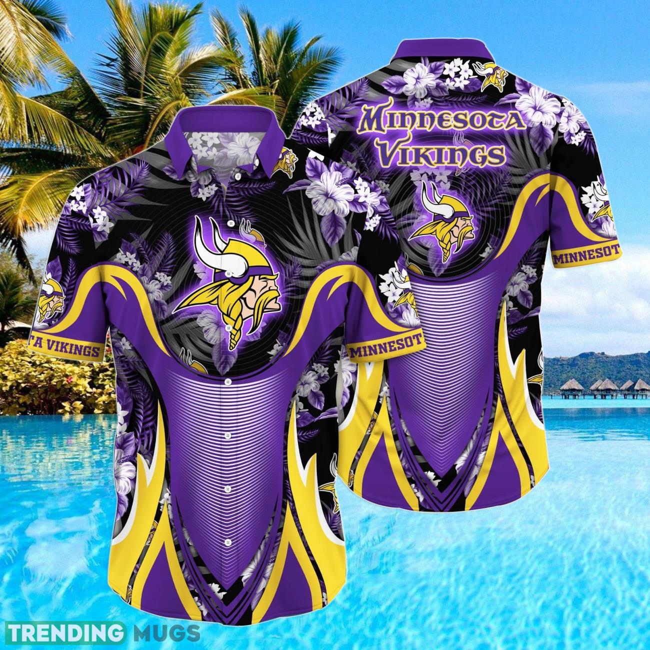 Minnesota Vikings NFL Sport Team Tropical Style Hawaiian Shirt For Fans Product Photo 1