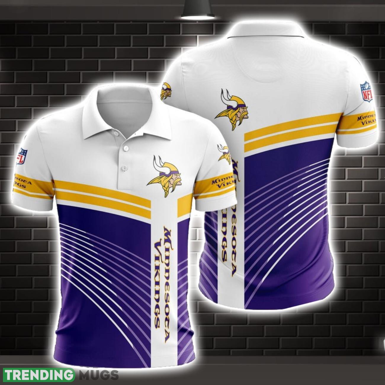 Minnesota Vikings Striped Style 3D Polo Shirt Shirt For Sport Golf Lover Product Photo 1 Minnesota Vikings Striped Style 3D Polo Shirt Shirt For Sport Golf Lover Product Photo 1