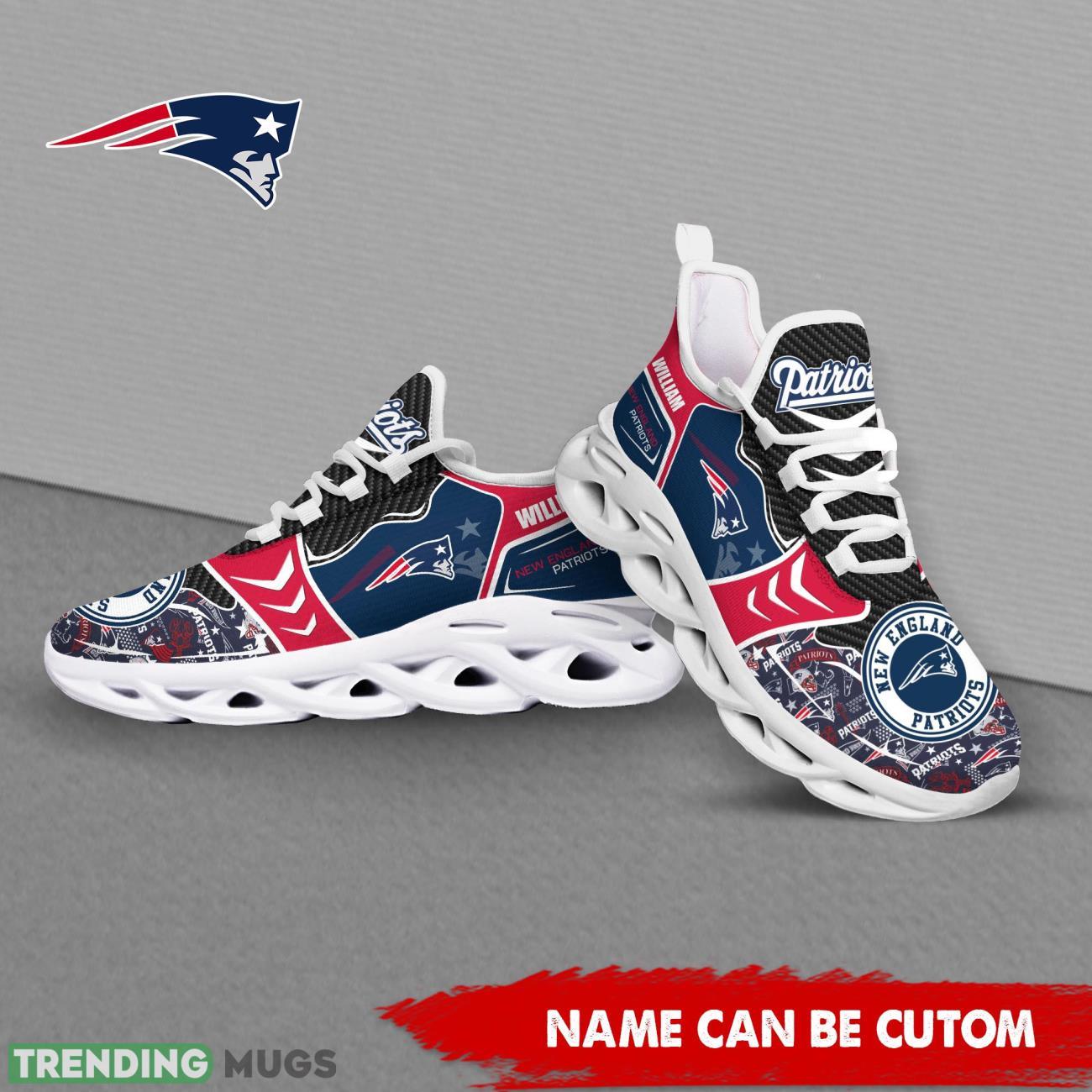 New England Patriots NFL Custom Name Shoes Max Soul Shoes For Fans Product Photo 1 New England Patriots NFL Custom Name Shoes Max Soul Shoes For Fans Product Photo 1