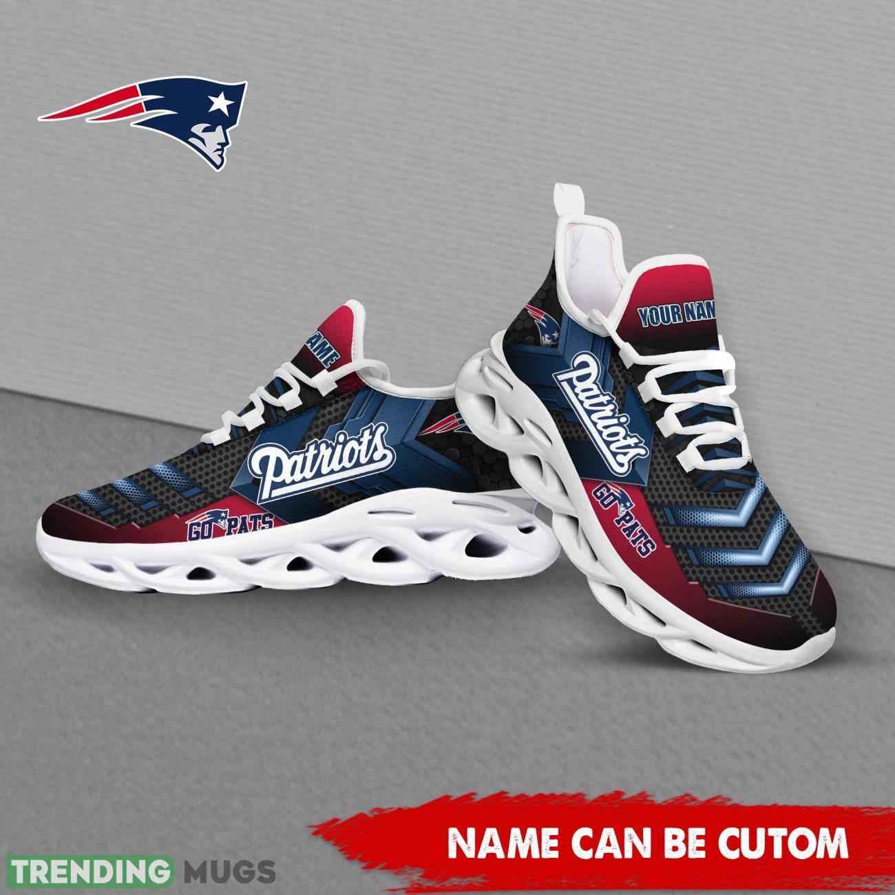 New England Patriots NFL Max Soul Shoes Custom Name Sport Shoes Trending Gift Product Photo 1 New England Patriots NFL Max Soul Shoes Custom Name Sport Shoes Trending Gift Product Photo 1