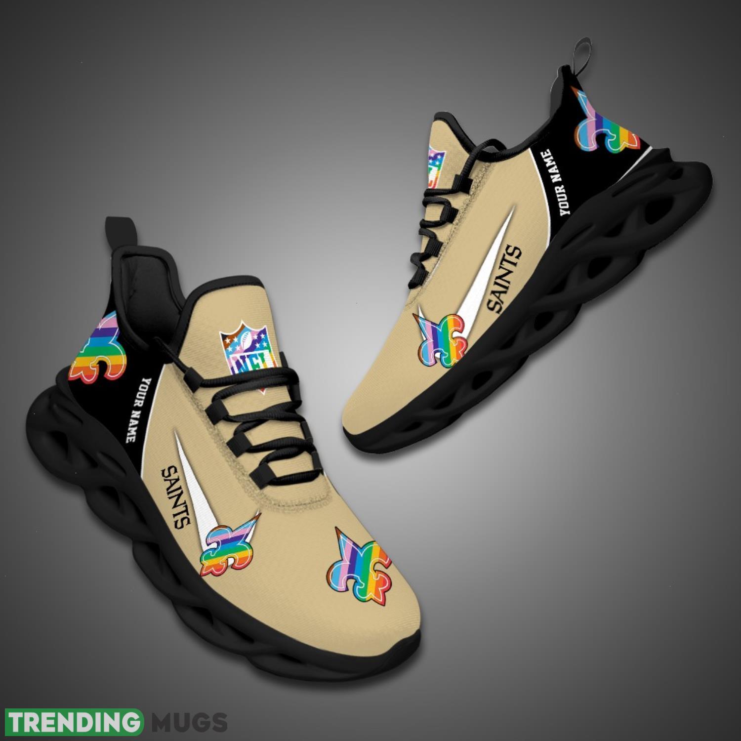 New Orleans Saints Personalized Pride Month NFL Max Soul Shoes Custom Name Max Soul New Orleans Saints Personalized Pride Month NFL Max Soul Shoes Custom Name Max Soul