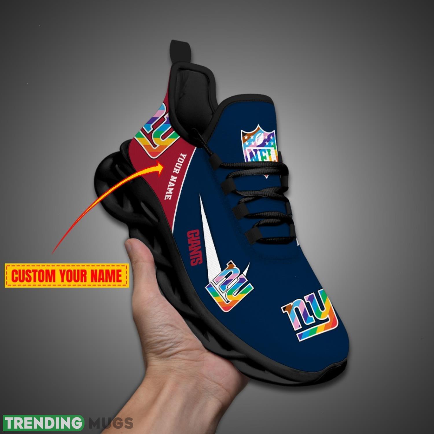 New York Giants Personalized Pride Month NFL Max Soul Shoes Custom Name Max Soul New York Giants Personalized Pride Month NFL Max Soul Shoes Custom Name Max Soul