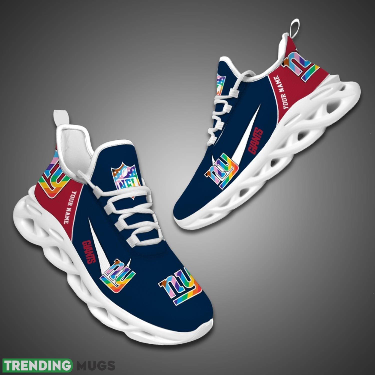 New York Giants Personalized Pride Month NFL Max Soul Shoes Custom Name Max Soul New York Giants Personalized Pride Month NFL Max Soul Shoes Custom Name Max Soul