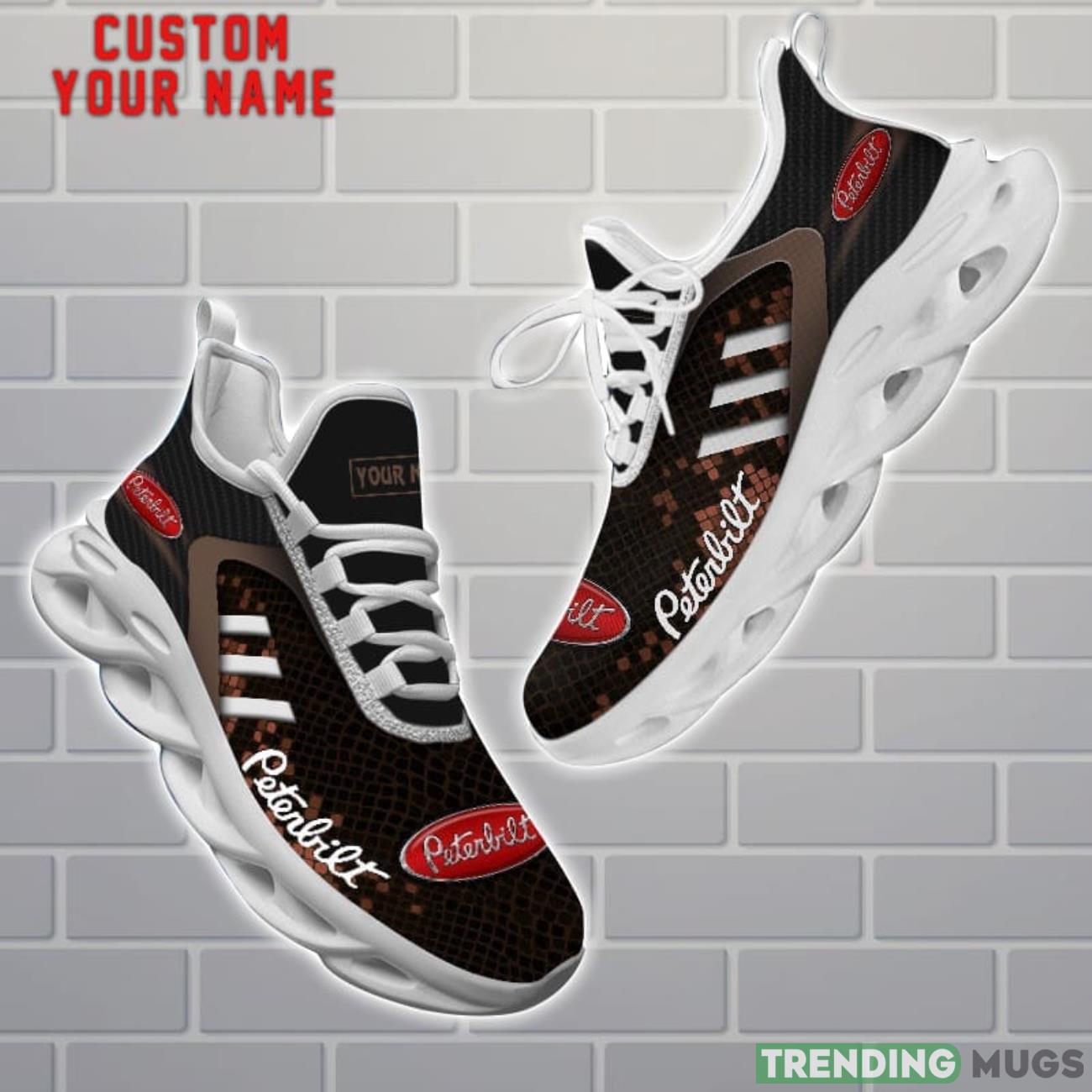 Peterbilt Shoes Brown Square Pattern Custom Name Max Soul Sneakers For Men Women Product Photo 1 Peterbilt Shoes Brown Square Pattern Custom Name Max Soul Sneakers For Men Women Product Photo 1