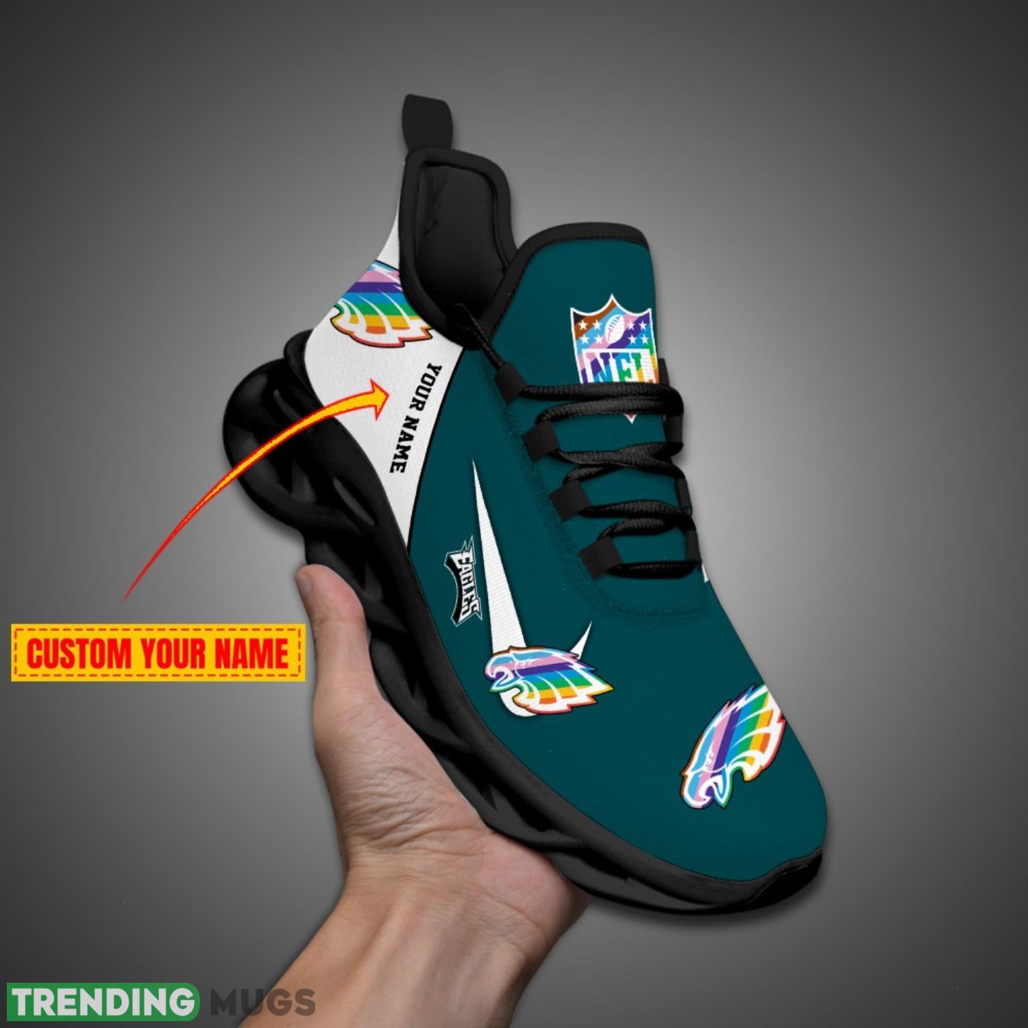 Philadelphia Eagles Personalized Pride Month NFL Max Soul Shoes Custom Name Max Soul Philadelphia Eagles Personalized Pride Month NFL Max Soul Shoes Custom Name Max Soul