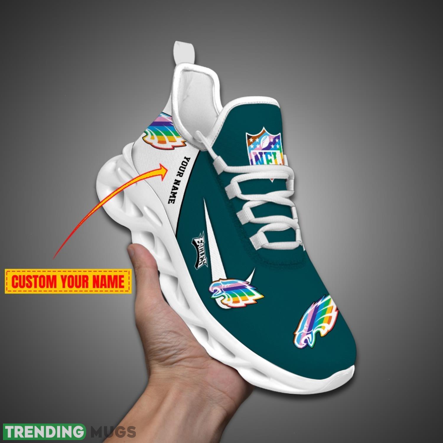 Philadelphia Eagles Personalized Pride Month NFL Max Soul Shoes Custom Name Product Photo 1 Philadelphia Eagles Personalized Pride Month NFL Max Soul Shoes Custom Name Product Photo 1