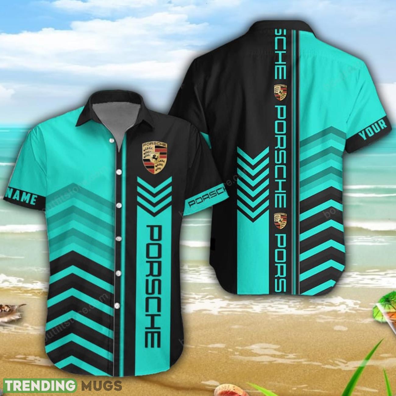 Porsche 3D Printing Shorts Sleeve Hawaiian Shirt Custom Name Product Photo 1 Porsche 3D Printing Shorts Sleeve Hawaiian Shirt Custom Name Product Photo 1