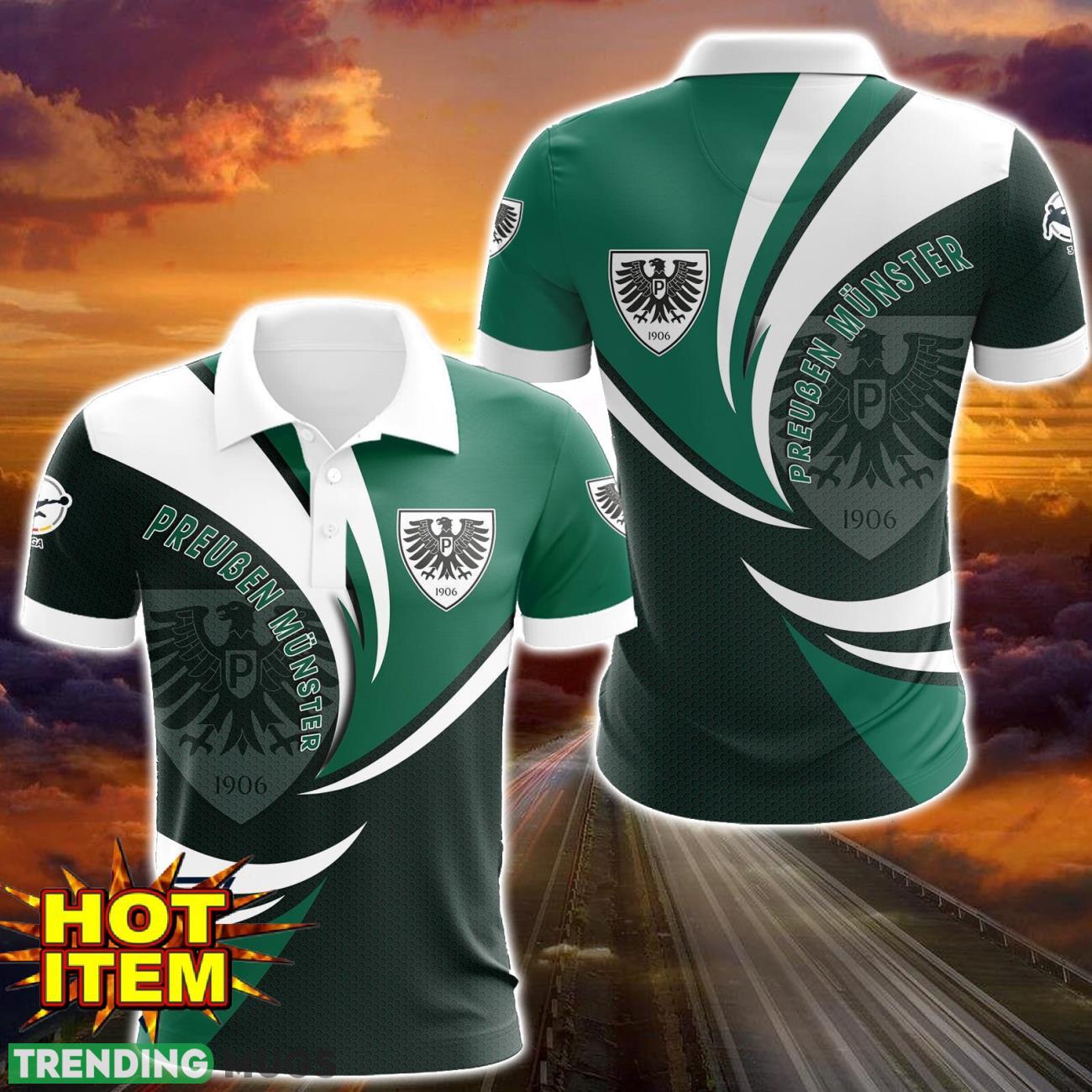 Preußen Münster 3D Printing Polo Shirt Sport Style Gift Product Photo 1 Preußen Münster 3D Printing Polo Shirt Sport Style Gift Product Photo 1