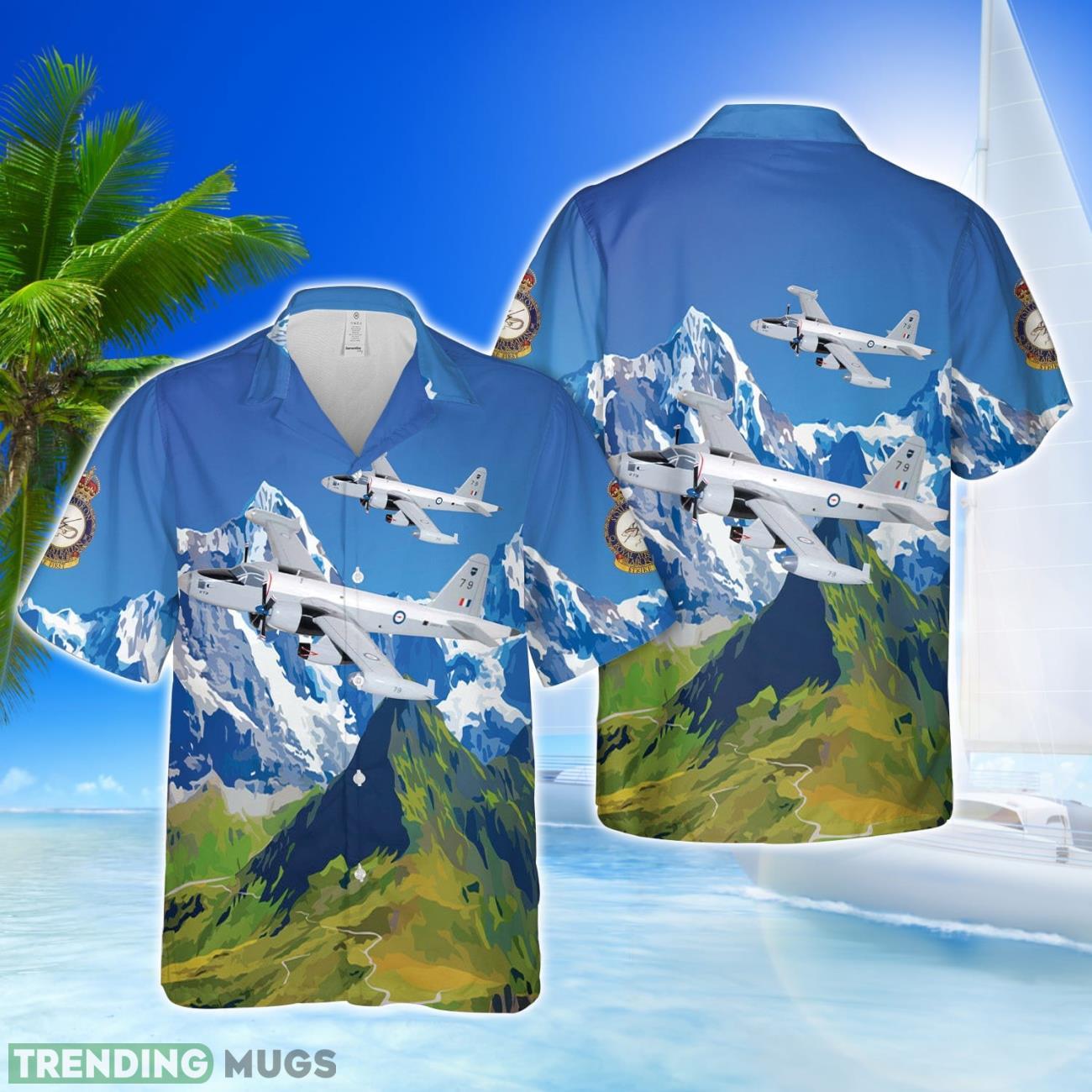 Royal Australian Air Force No. 10 Squadron RAAF Lockheed P2V-7S Neptune Hawaiian Shirt Product Photo 1 Royal Australian Air Force No. 10 Squadron RAAF Lockheed P2V-7S Neptune Hawaiian Shirt Product Photo 1