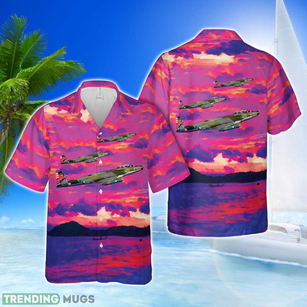 Royal Canadian Air Force (RCAF) Mk. 4B CF-100s of No. 423 Squadron Hawaiian Shirt Product Photo 1 Royal Canadian Air Force (RCAF) Mk. 4B CF-100s of No. 423 Squadron Hawaiian Shirt Product Photo 1