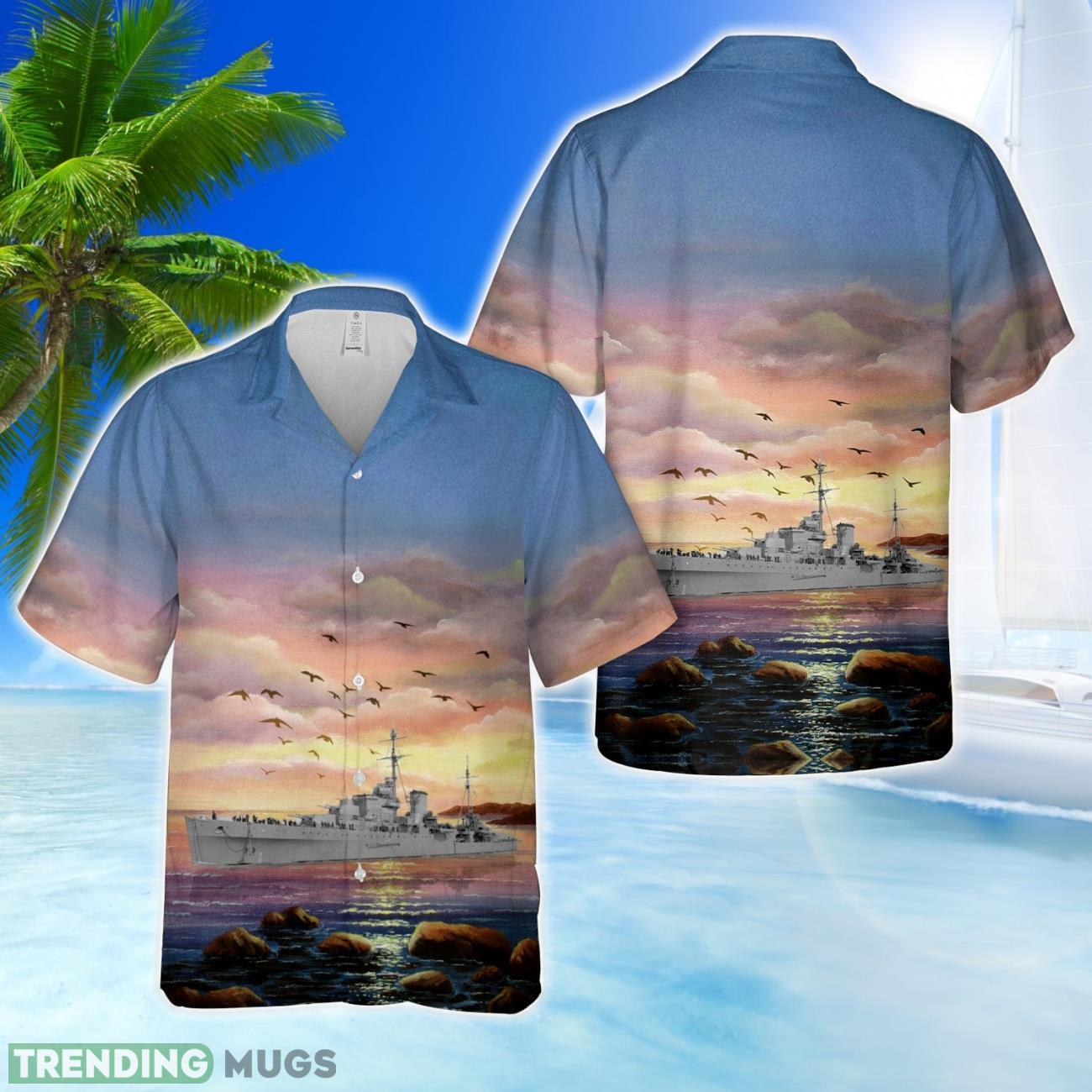 Royal Navy HMS Orion (85) Leander-class light cruiser In WWII Hawaiian Shirt Product Photo 1 Royal Navy HMS Orion (85) Leander-class light cruiser In WWII Hawaiian Shirt Product Photo 1