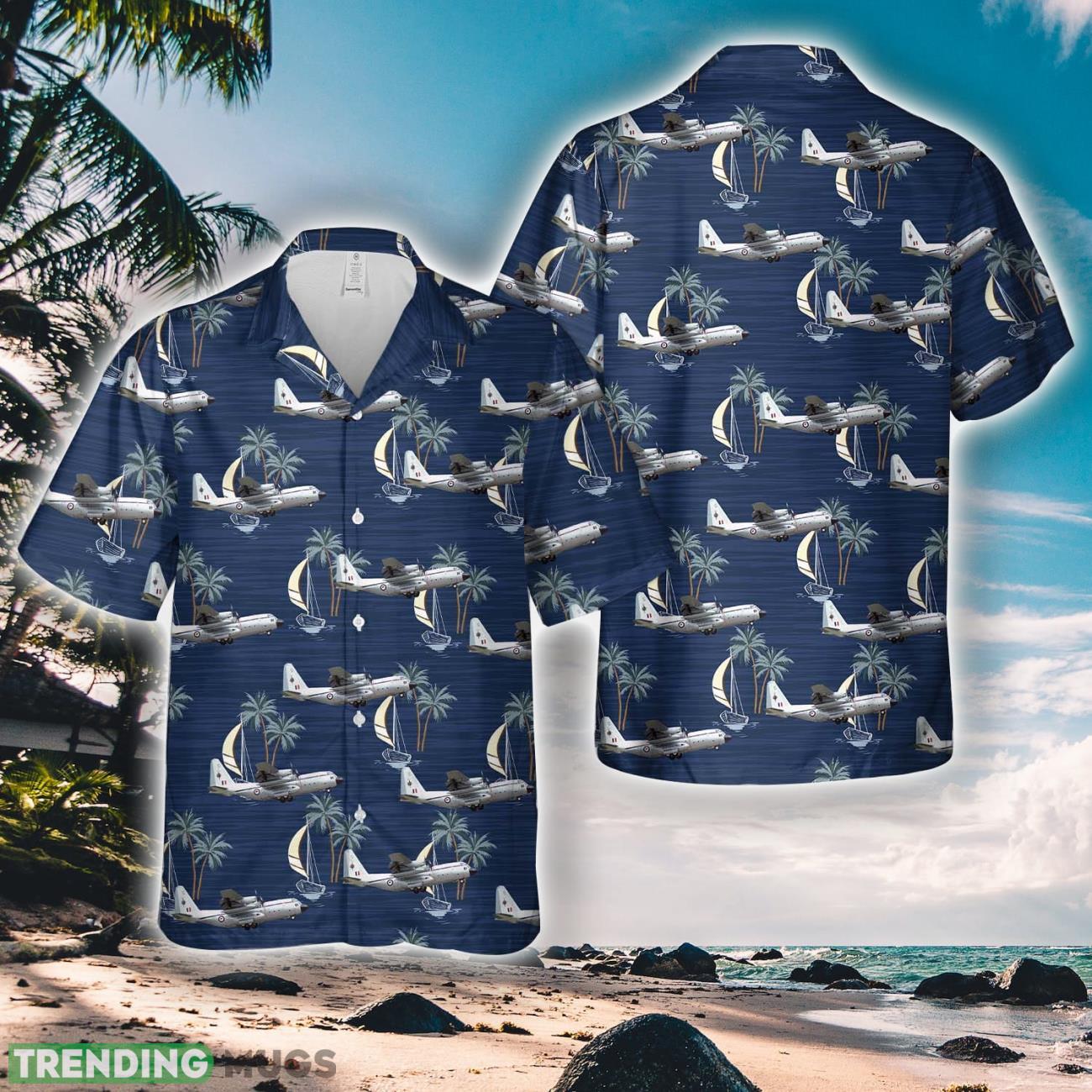 Royal New Zealand Air Force (RNZAF) Lockheed C-130H Hercules (L-382) Hawaiian Shirt Product Photo 1 Royal New Zealand Air Force (RNZAF) Lockheed C-130H Hercules (L-382) Hawaiian Shirt Product Photo 1