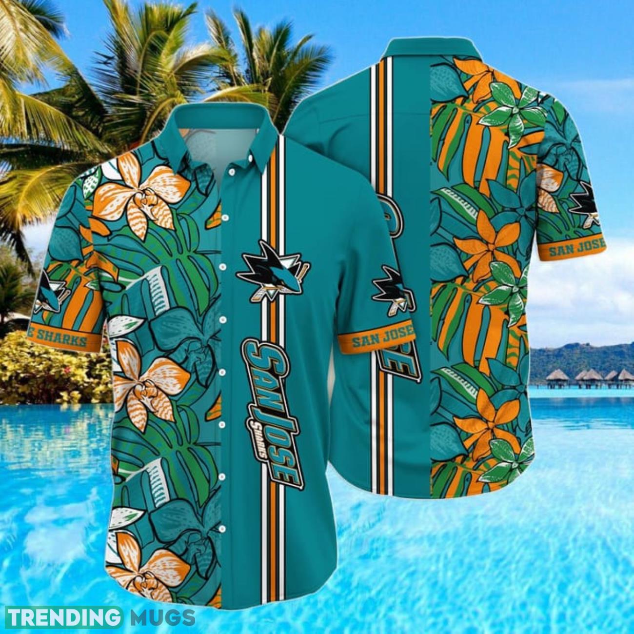 San Jose Sharks NHL Flower Tropical Hawaii Shirt Beach Summer Gift Product Photo 1 San Jose Sharks NHL Flower Tropical Hawaii Shirt Beach Summer Gift Product Photo 1