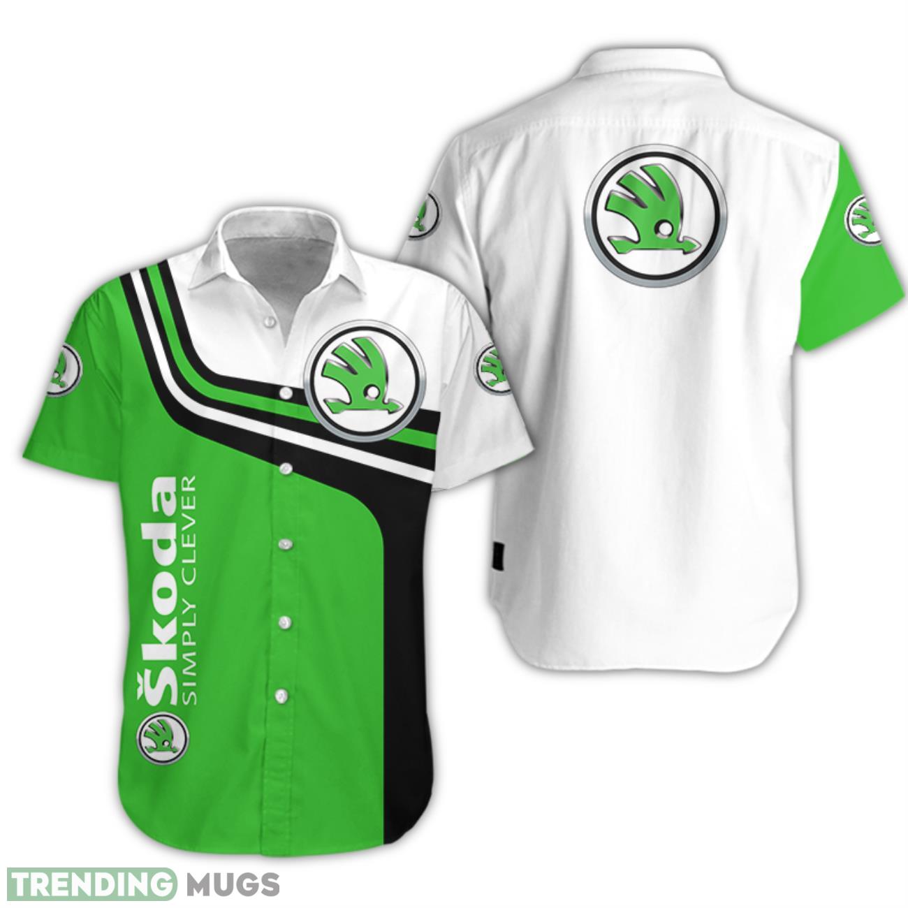 Skoda Button Shirts 3D Printing Hawaiian Shirt Product Photo 1 Skoda Button Shirts 3D Printing Hawaiian Shirt Product Photo 1