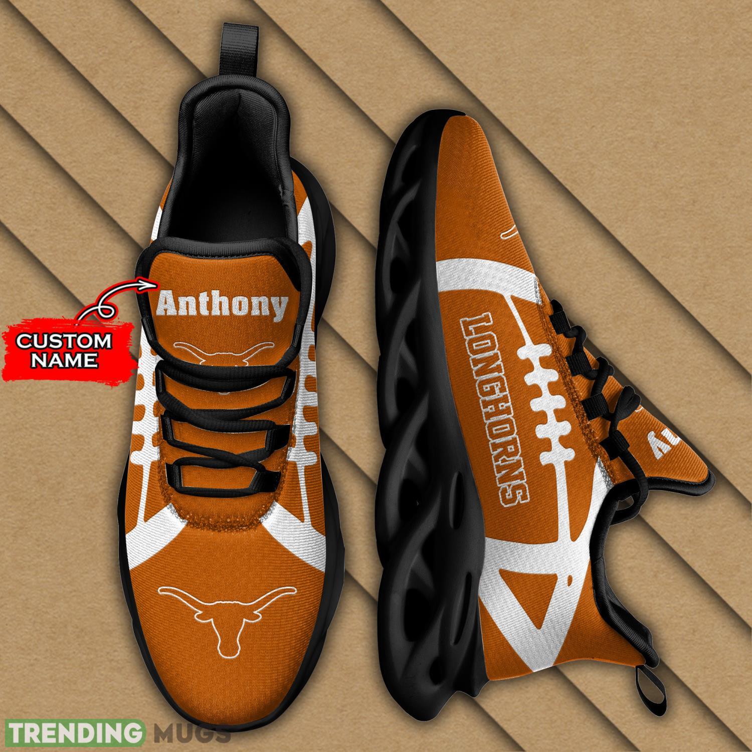Texas Longhorns NCAA Max Soul Shoes Gift Ideas Running Sneakers Max Soul Texas Longhorns NCAA Max Soul Shoes Gift Ideas Running Sneakers Max Soul
