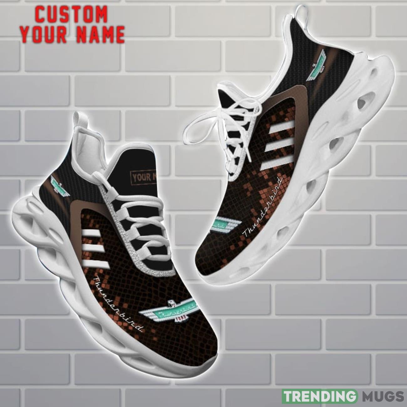 Thunderbird Shoes Brown Square Pattern Custom Name Max Soul Sneakers For Men Women Product Photo 1 Thunderbird Shoes Brown Square Pattern Custom Name Max Soul Sneakers For Men Women Product Photo 1