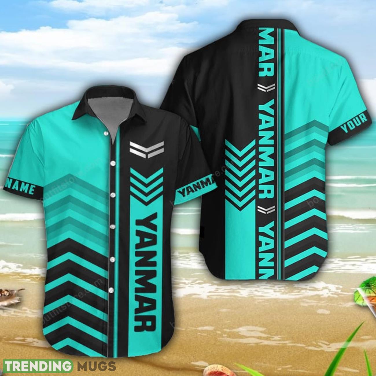 Yanmar 3D Printing Shorts Sleeve Hawaiian Shirt Custom Name Product Photo 1