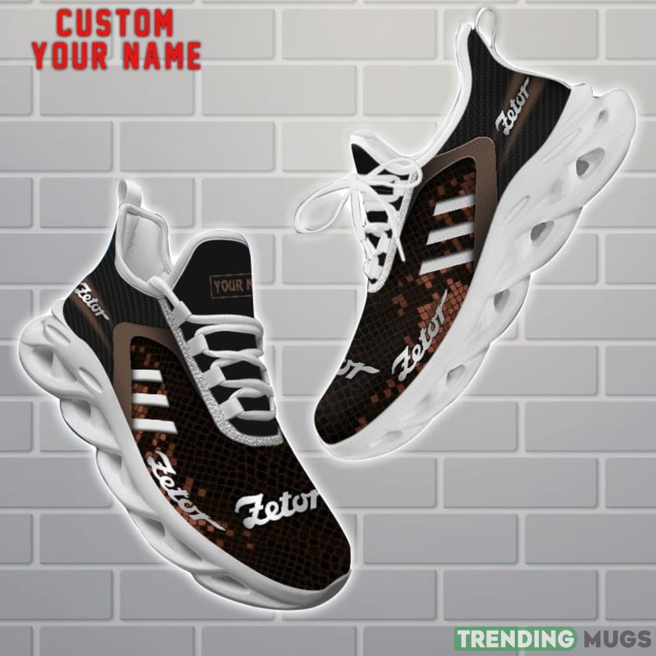 Zetor Shoes Brown Square Pattern Custom Name Max Soul Sneakers For Men Women Product Photo 1 Zetor Shoes Brown Square Pattern Custom Name Max Soul Sneakers For Men Women Product Photo 1