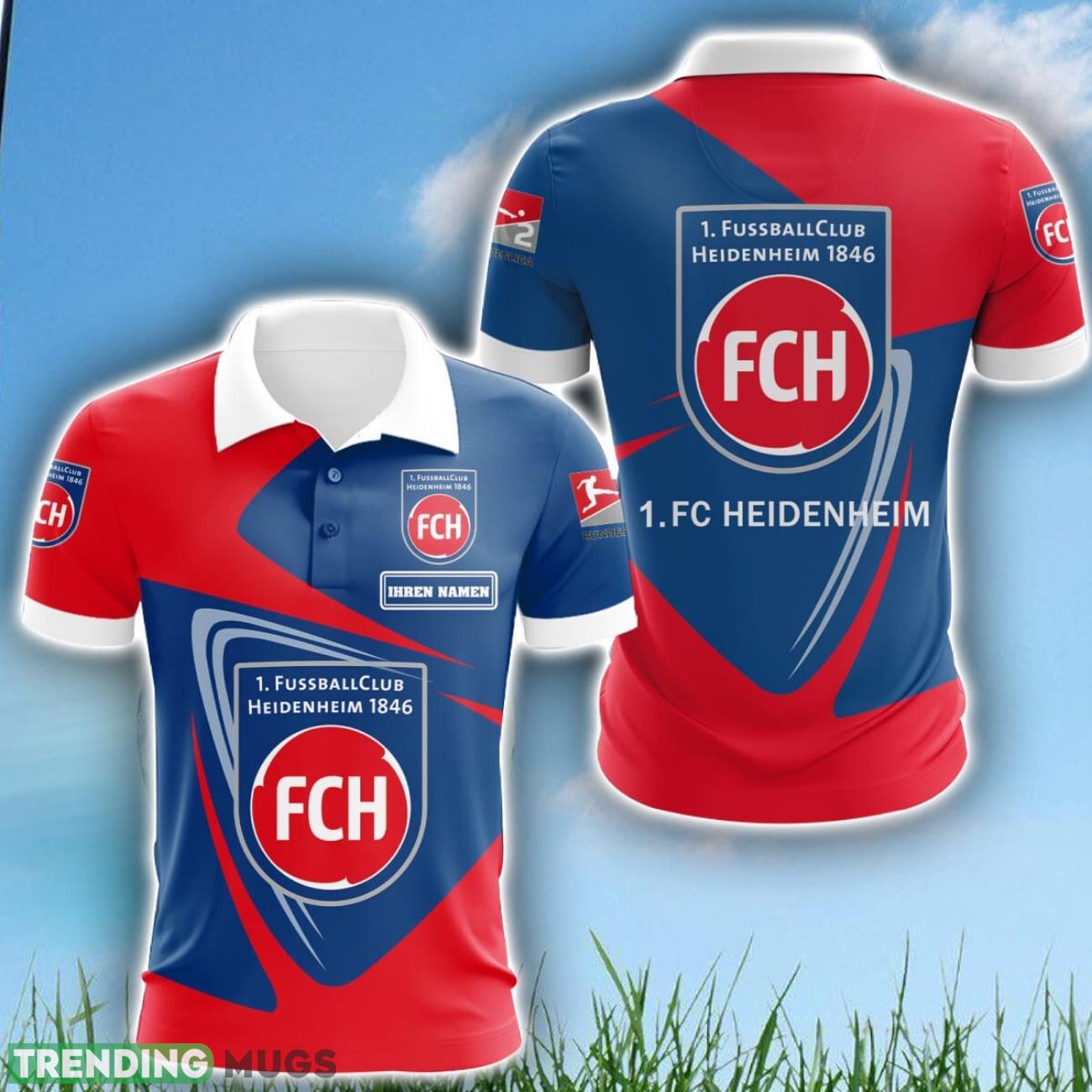 1. FC Heidenheim 3D Polo Shirt Sport Gift For Men Custom Name Product Photo 1