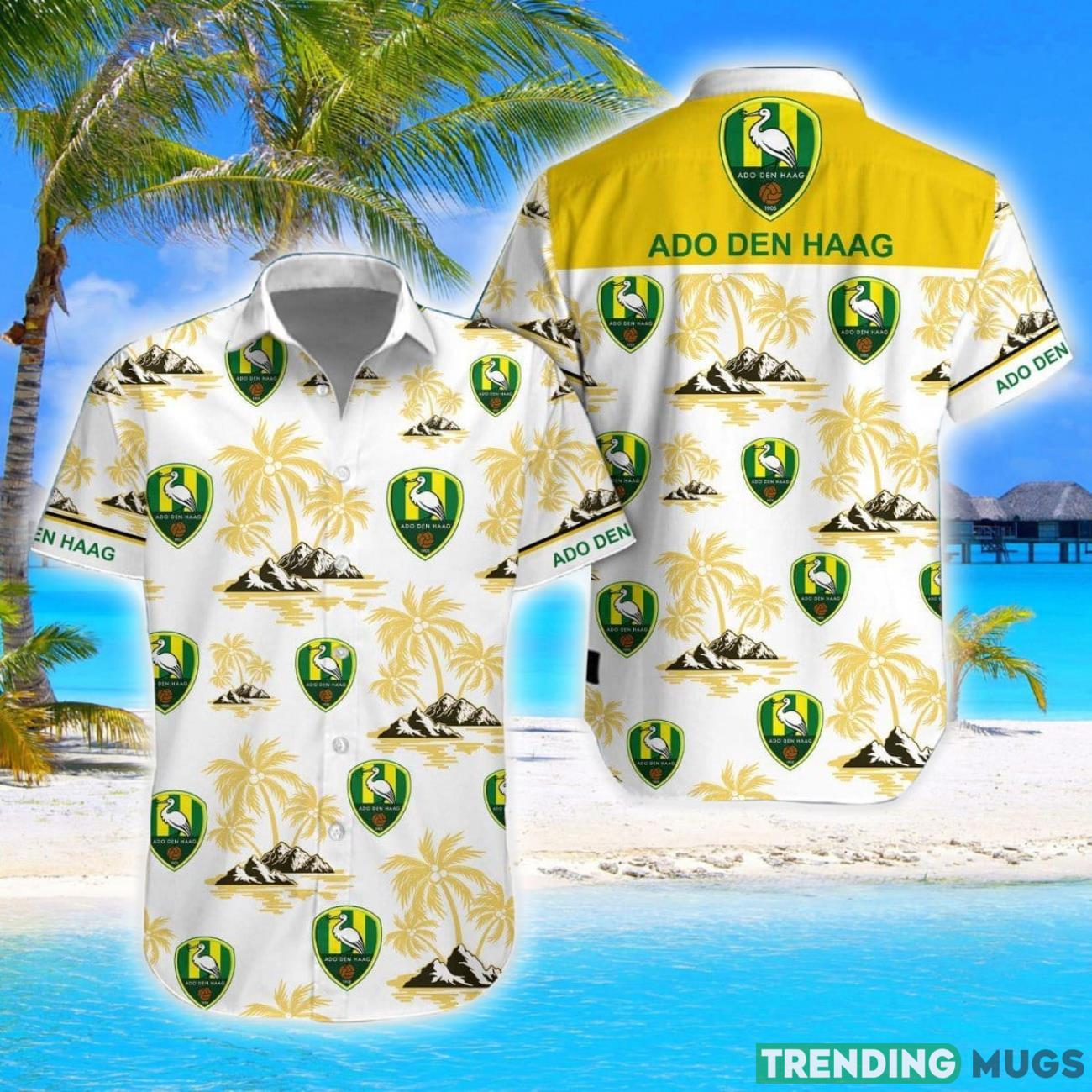ADO Den Haag Coconut Vintage Pattern Beach 3D Hawaiian Shirt And Shorts Product Photo 1
