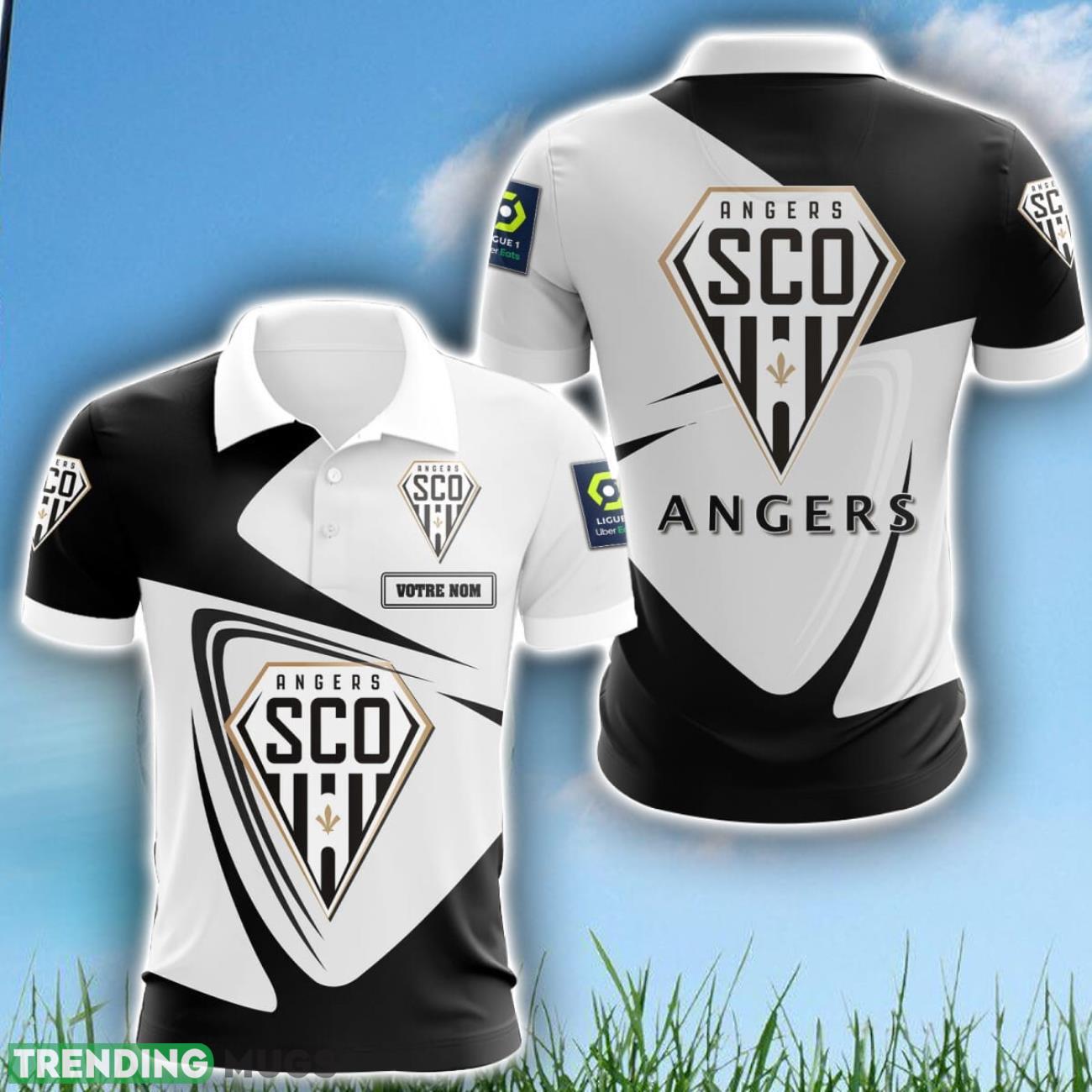 Angers SCO 3D Polo Shirt Sport Gift For Men Custom Name Product Photo 1 Angers SCO 3D Polo Shirt Sport Gift For Men Custom Name Product Photo 1