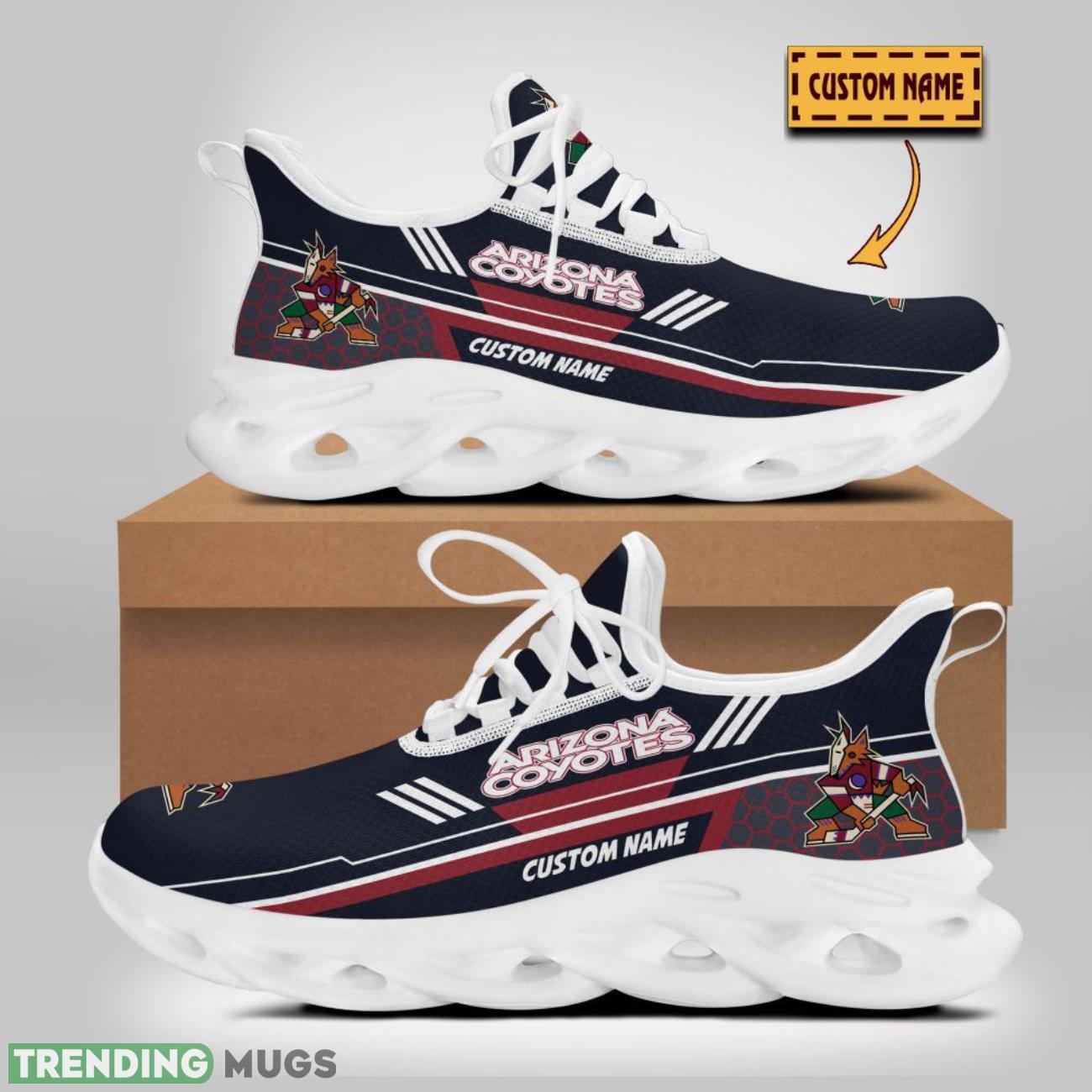 Arizona Coyotes Max Soul Shoes Custom Name For Fans Sneakers Trending Gift Running Max Soul Arizona Coyotes Max Soul Shoes Custom Name For Fans Sneakers Trending Gift Running Max Soul