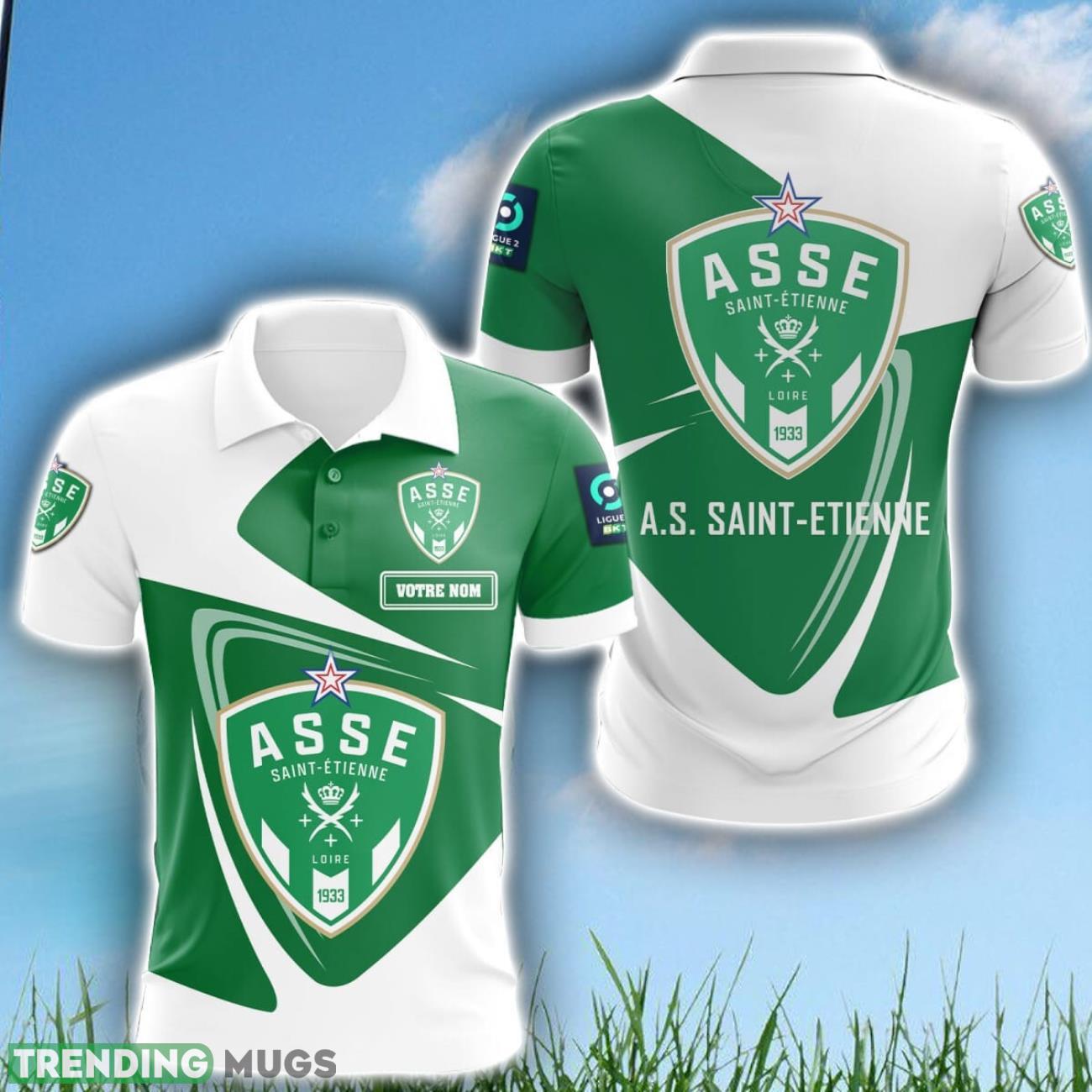 AS Saint-Etienne 3D Polo Shirt Sport Gift For Men Custom Name Product Photo 1 AS Saint-Etienne 3D Polo Shirt Sport Gift For Men Custom Name Product Photo 1