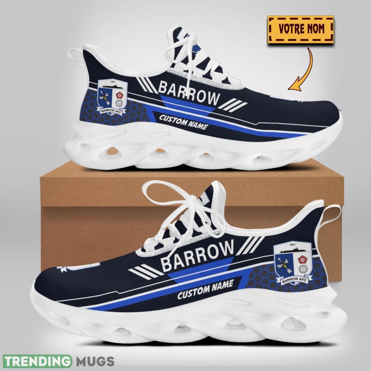 Barrow AFC Max Soul Shoes Custom Name For Fans Sneakers Trending Gift Running Max Soul Barrow AFC Max Soul Shoes Custom Name For Fans Sneakers Trending Gift Running Max Soul