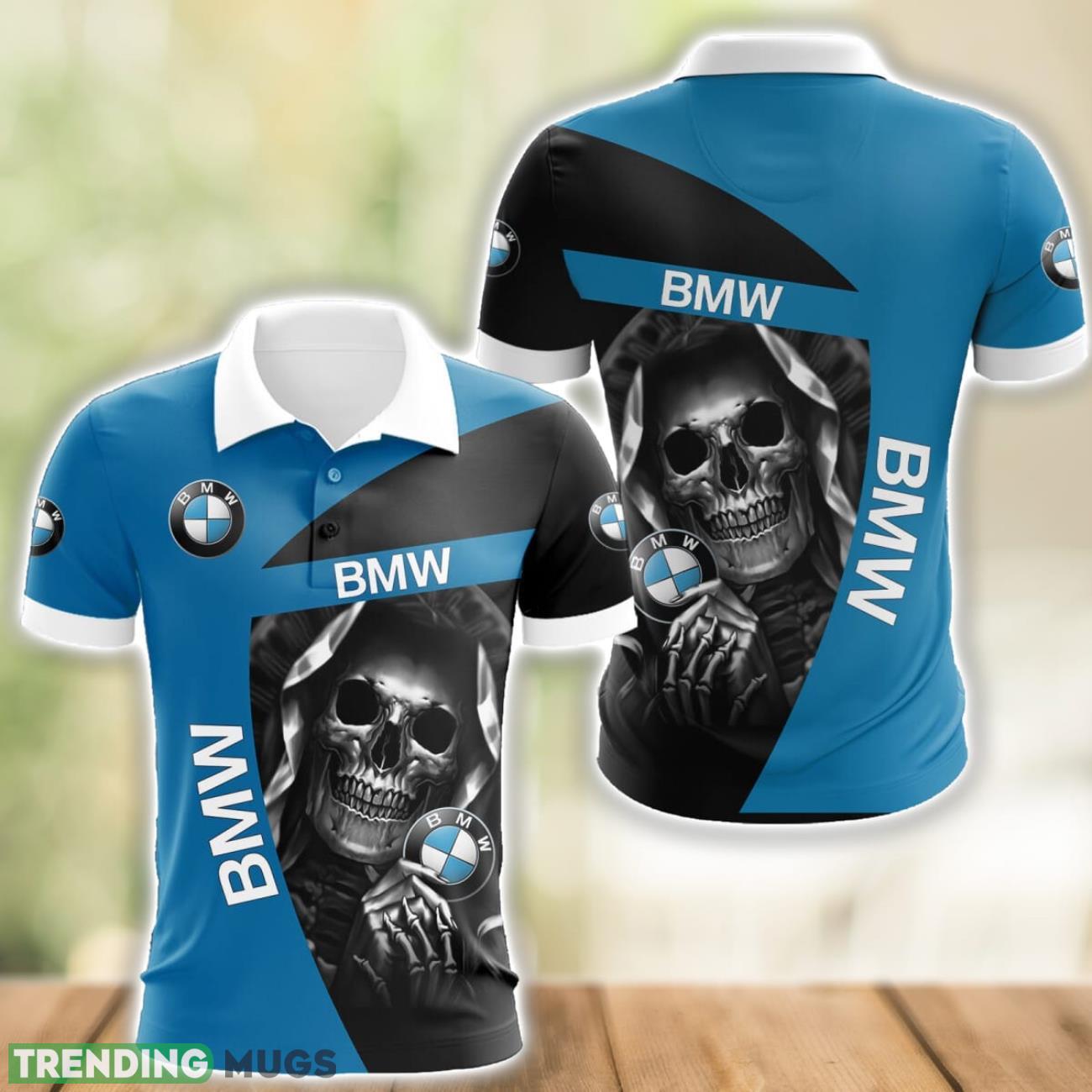 BMW Car Logo and Skull 3D Polo Shirt Halloween Gift Product Photo 1 BMW Car Logo and Skull 3D Polo Shirt Halloween Gift Product Photo 1