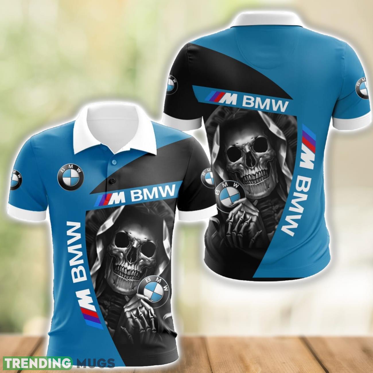 BMW M Car Logo and Skull 3D Polo Shirt Halloween Gift Product Photo 1 BMW M Car Logo and Skull 3D Polo Shirt Halloween Gift Product Photo 1