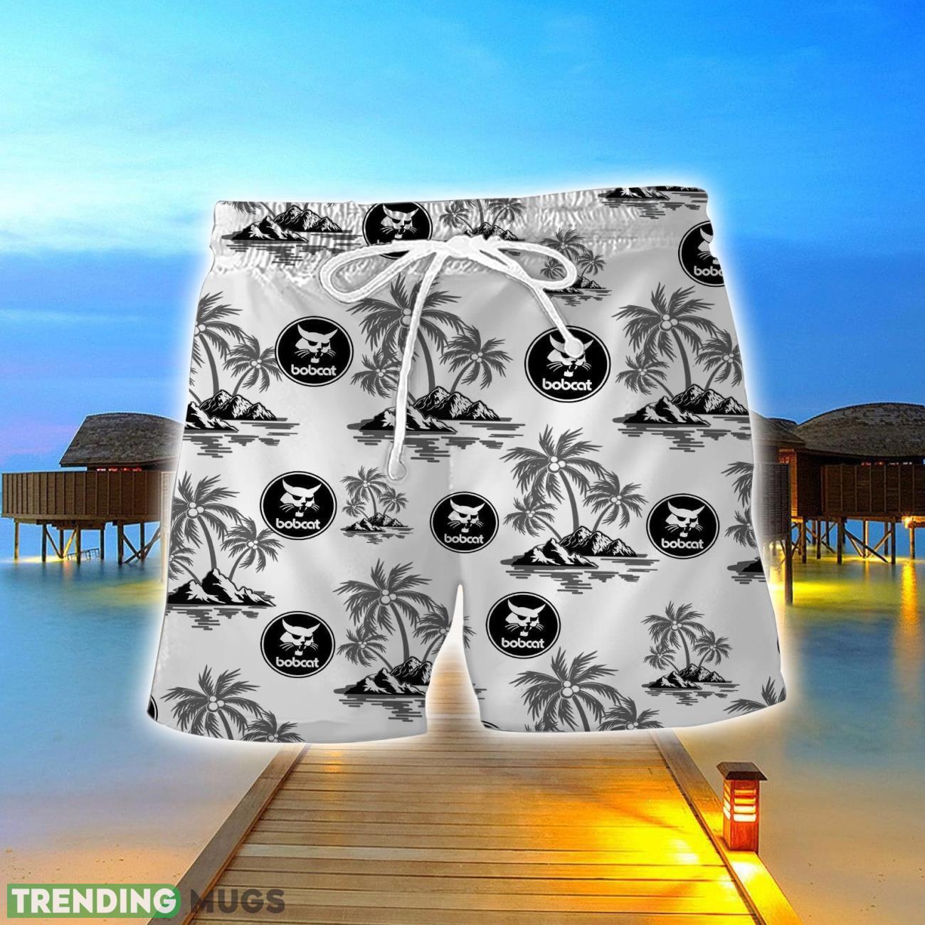 Bobcat Coconut Vintage Beach Pattern Hawaiian Shirt And Shorts Set For Fans Hawaiian & Short Bobcat Coconut Vintage Beach Pattern Hawaiian Shirt And Shorts Set For Fans Hawaiian & Short