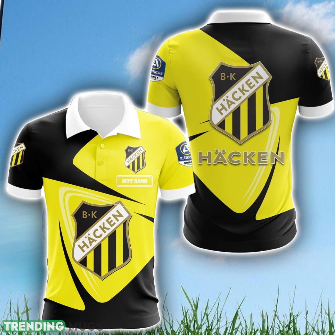 Boldklubben Häcken 3D Polo Shirt Sport Gift For Men Custom Name Product Photo 1 Boldklubben Häcken 3D Polo Shirt Sport Gift For Men Custom Name Product Photo 1