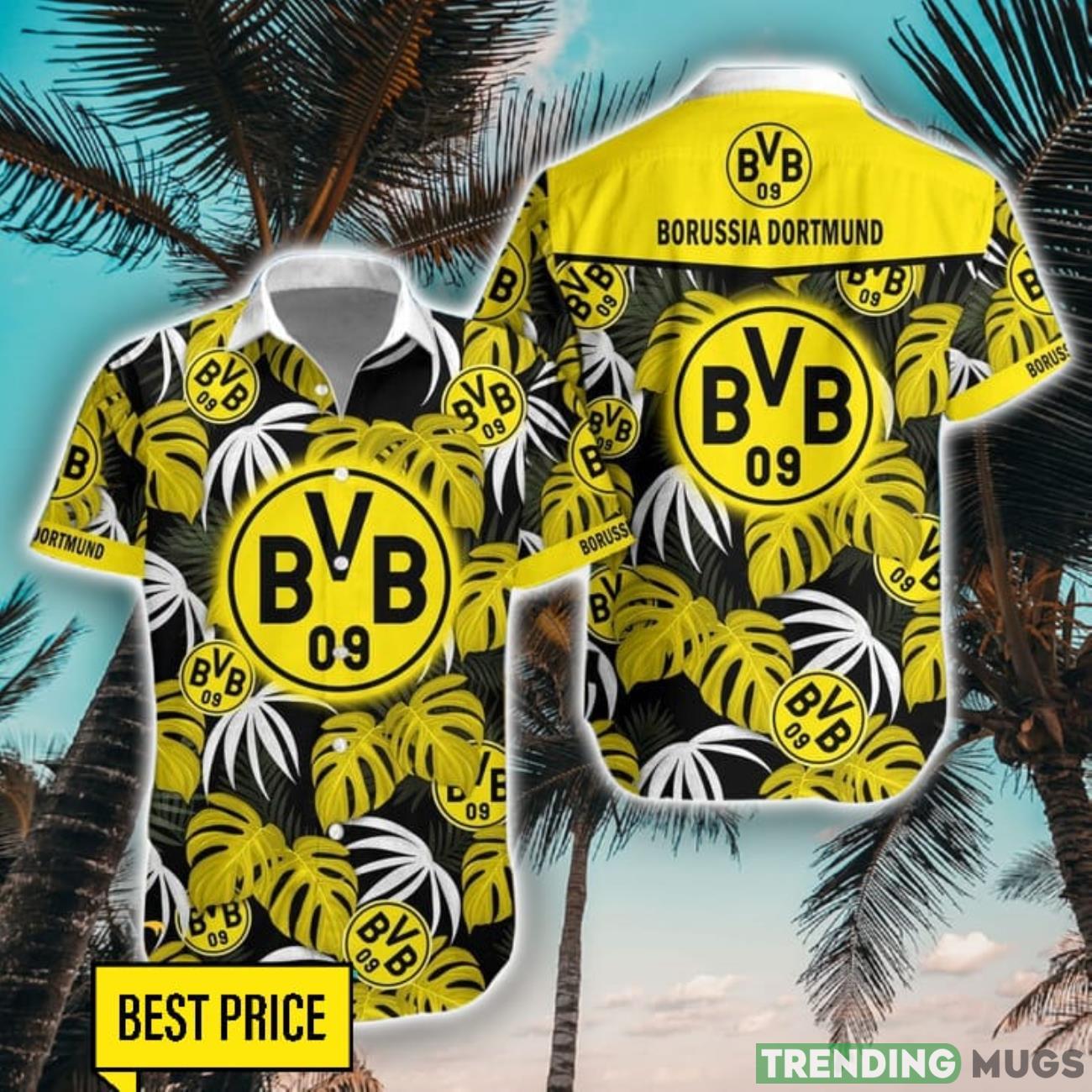 Borussia Dortmund II Leaf Tropical Pattern Hawaiian Shirt For Men Women Product Photo 1 Borussia Dortmund II Leaf Tropical Pattern Hawaiian Shirt For Men Women Product Photo 1